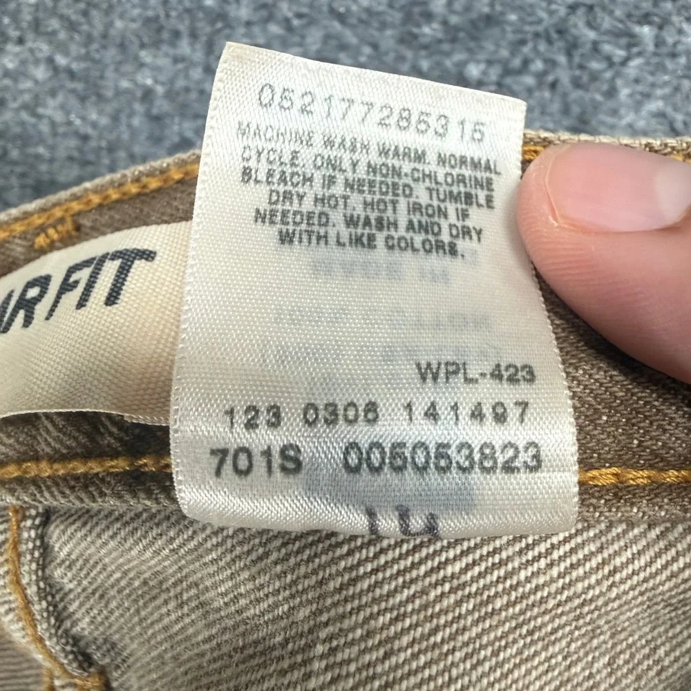 Levi's 505 Jeans Men 36x30 Brown Regular Fit Straight Leg Denim Classic Workwear